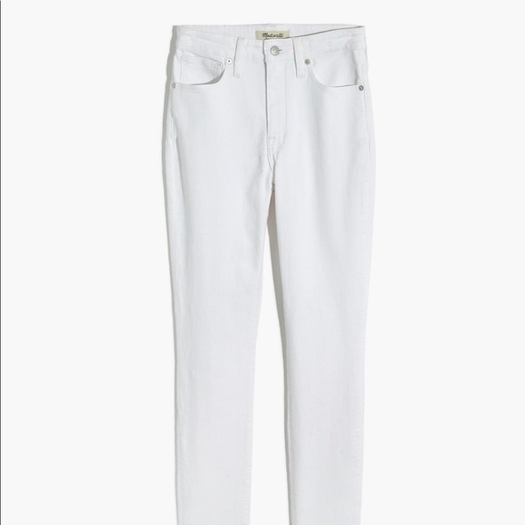 MADEWELL JEANS NWT | Madewell curvy high rise skinny in pure white | size 30 - Picture 5 of 8